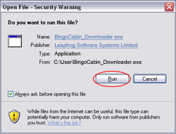 bingo cabin download instructions run file