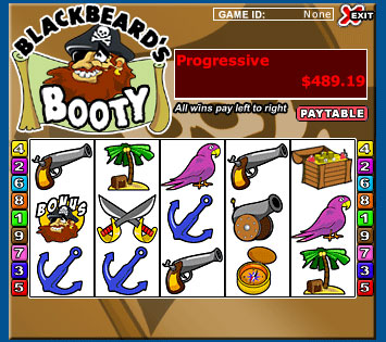 bingo cabin blackbeards booty 5 reel online slots game
