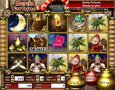 bingo cabin genie fortune 5 reel online slots game
