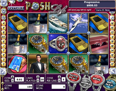 bingo cabin posh life 5 reel online slots game